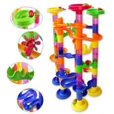 해외직구 105PCS DIY 건설 마블 레이스 메이즈볼스 파이프라인형 트랙 빌딩으로 어린이를 위한 아기 교육 블
