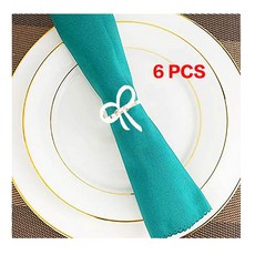 냅킨 링스 골드 실버 매듭 나비 냅킨 버클 웨딩 크리스마스 생신 냅킨링 은 Butterfly Knot Napkin Rings Serviette Buckle Silver Gold, 실버 -6PCS