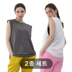 녹족 요가복 필라테스복 이지 나시 2종세트