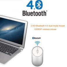 [해외] 12 인치 당 점 2.4G + 블루투스 4.0 듀얼 모드 무선 마우스 OS 안 드 로이드 및 WINXP WIN7 WIN8 WIN10 PC, 상세내용표시