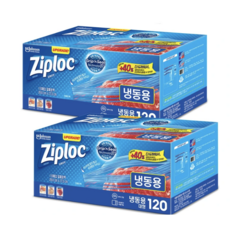 지퍼락 스마트 지퍼백 대형 냉동용 120개 BPA FREE 코스트코, 120개입, 2개, 대(L)