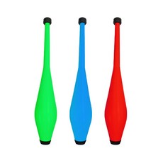저글링공 3pcs 전문 저글링 클럽 핀 스틱 서커스 무대 매직 쇼 소품 야외 휘트니스 스포츠 키즈 완구 무작위 컬러