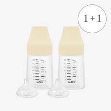 스펙트라 올셋 PP 젖병 160ml [1+1] / S 젖꼭지 포함 신생아젖병 2개 구성