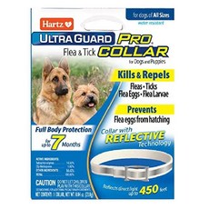 Hartz UltraGuard Pro 반사 벼룩 및 진드기 목걸이 개와 강아지 당 7 개월 예방 1 카운트, 1개