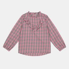 신디키즈 [부산대점] 체크 소매 블라우스