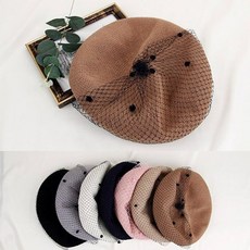 베레모 빵모자 러블리망사베레모 E5C 팔각모 헌팅캡