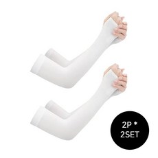 포근플라이 남녀공용 자외선 차단 팔토시 골프 손등 야외 아이스 쿨토시 2p x 2세트, 화이트, 2개