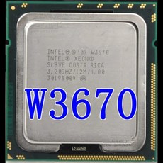 텔 제온 W3670 w3670 CPU 프로세서 3.2GHz LGA1366 12MB L3 캐시6 코어서버