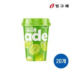 빙그레 쥬시쿨 에이드 청포도 250ml 20개, 20개입