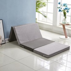 언니네산지직송 매트 접이식 토퍼 매트리스 캠핑 차박 사무실 낮잠 바닥 수면 원룸, E. 다크 그레이+라이트 그레이