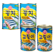 꽁치캔400g*2개 + 고등어캔400g*2개, 400g, 1개