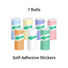 미니 열전사 프린터 스티커 용지 M02 포토 57mm, 02 7Rolls ColorSticker