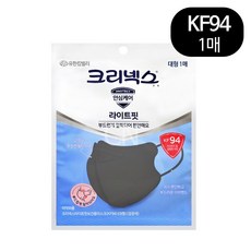 크리넥스 KF94 대형 새부리형 블랙마스크 10매 30매 50매 / 유한킴벌리 마스크, 1개입, 50개, 블랙