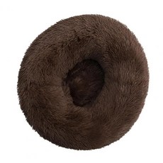 고양이 강아지 매트 라운드 긴 봉제 침대 개집 미끄럼 방지 바닥, 7.Coffee, 1개, C.40cm