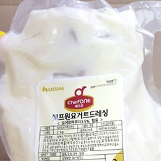 대용량 플레인 요거트소스 2kg 흰색 하얀색, 4개