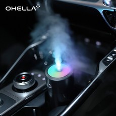오엘라 무선 RGB조명 차량용 미니가습기 ON-HU12, 1, 블랙