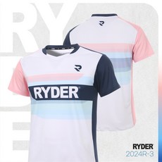 라이더 RYDER 2024R-3 남성/여성 차이나카라 반팔티셔츠 경기복 배드민턴 복 탁구 스쿼시 스포츠의류