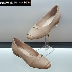 <NC백화점 순천점>[에스콰이아] 발이편한 캐쥬얼&드레스 3cm굽 컴포트 여성 플랫단화 <단독특가 40%할인> 매장 BEST제품!! 천연가죽 데일리(인기) 슈즈!! [베이지]