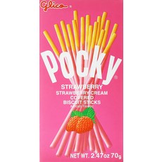 Glico Strawberry Pocky Sticks 2.47 oz 글리코 딸기 포키 스틱 2.47온스, 1개, 70g