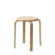  셀러허브_리빙 원형 원목 스툴 (44cm) (네츄럴), 기본 