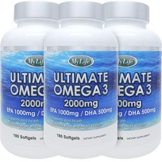 My Life 마이라이프 얼티메이트 오메가3 2000 mg 180정 3병
