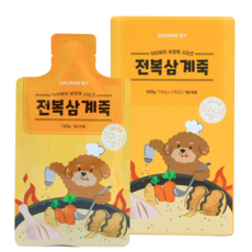 닥터바이 강아지 보양식 전복 삼계죽 애견특식 영양식 5개입, 1SET, 500g