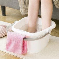 일본 생산 가족 피로 회복 건강 발지압 족욕 대야 족욕통 족욕기 족탕기 바스켓 반신, 핑크