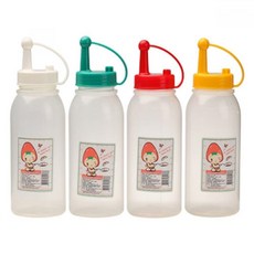 식당 업소 누드 겨자 식초 소스병 500ml 3개 간장병 양념병 케찹통