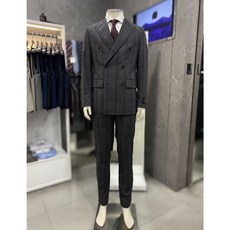 리버클래시 23F/W 브라운 글렌체크 레귤러핏 더블수트(LJW11255 LJW13255)