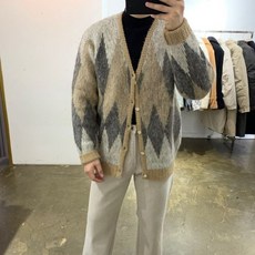 남자의집 협력업체 남자 오버핏 알파카 울 가디건