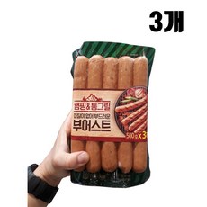 [코스트코]동원 캠핑&통그릴 껍질이 없어 부드러운 부어스트500g-3개 후랑크소시지, 500g, 3개