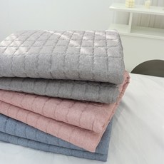 이즈베딩 멜란지 먼지없는 부드러운 세미마이크로 워싱 미끄럼방지 누빔 사계절 침대패드 (SS/Q/K), 핑크멜란지, 고정밴드추가