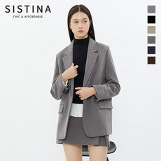 SISTINA 백 포인트 원버튼 재킷AWWJKN41720, 55, 다크네이비