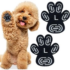 INNERZEN 고양이 발바닥 보호제 반려견 발 포트텍터 시니어 반려견용 미끄럼 방지용 발가락 그립 뜨거운 포장을 위한 강력한 접착 보호대 견인력 조절 스티커 5세트20PcsL, 5sets 20pcs, L -1.7''×2.0'', 5개
