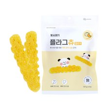  뽀시래기 플라그츄 강아지 치석제거껌, 옐로 장건강, 120g, 13개 