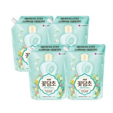 꽃담초 부케가르니 화이트로즈1.3리필 유연제, 4개