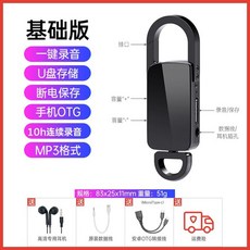 녹음기 보이스레코더 초소형 2종 휴대용 장시간 고음질 소음감소 블랙 실, A. 베이직(블랙), 4GB, 공식표준