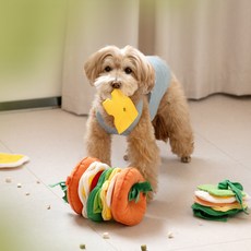 네발놀이터 강아지 노즈워크 지능개발 장난감, 1개, 햄버거