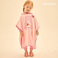 [케어베어] 러브어랏베어 배색 귀달이 후드 비치가운