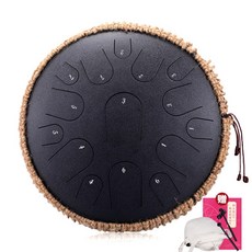 점품 15음 13음색 초보자 정품 스톤 텅 드럼 Handpan, [탄소강15음] 스크럽블랙