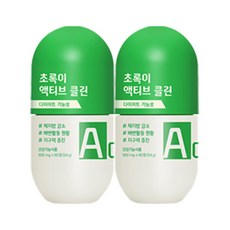 GRN 신제품 초록이 액티브 클린 식약처인증 다이어트 기능성, 60정, 2개