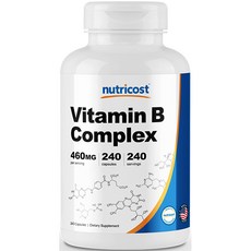 영양소가 풍부한 비타민 B 복합체 460mg 240 캡슐 - 비타민 C - 에너지 복합체, 1개