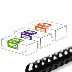 양지 플라스틱링 원형 20mm 1BOX(100개) 제본 제본스프링 바인딩 스프링, 흑색