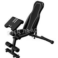 윗몸일으키기기구 싯업 벤치 프레스 멀티 피트니스 의자 윗몸 일으키기 운동기구 supine board 복부 근육 덤벨 홈 hot, [01] Black