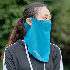 리믹스 스포츠 아이스 쿨타올 자외선 차단 마스크 얼굴햇빛가리개, 1개, 블랙, 필라멘트
