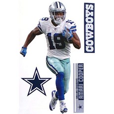 Amari Cooper FATHEAD TEAMMATE 카우보이 로고 세트 공식 NFL 비닐 벽 그래픽 17 인치