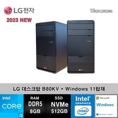 LG전자 데스크탑 12세대 I3 컴퓨터 B80KV-AR23S5+WIN11 (I3-12100/8GB/SSD512GB/UHD730/WIN11)