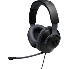 JBL Quantum 100 유선 오버이어 게이밍 헤드폰 블랙 대형, Black