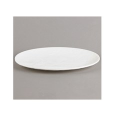 화이트 멜라민 뷔페접시 흰색 원형 고급스러운 메인접시 고기 업소용 식당, 1개