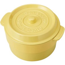다케나카 일본제 다케나카 도시락 상자 코코팟 라운드 라이트 레몬 (상단) 230ml (하단) 300ml T-76405, 상세페이지 참조, 1개
